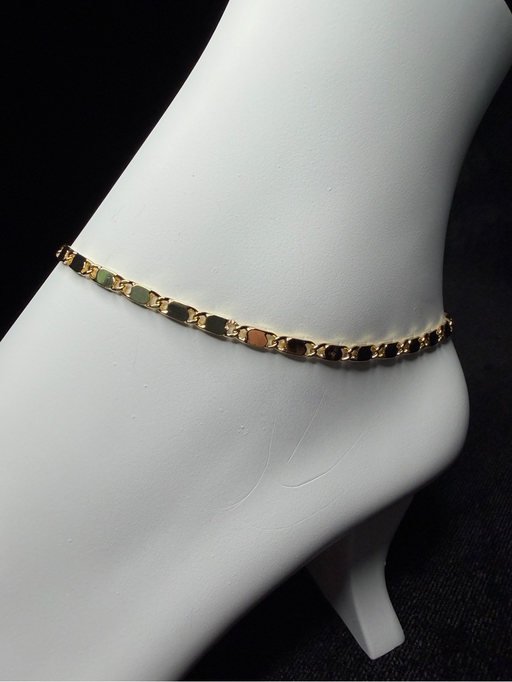 Mariner 9-11in 3MM 14K Gold Finish Anklet Brand New Statement Piece